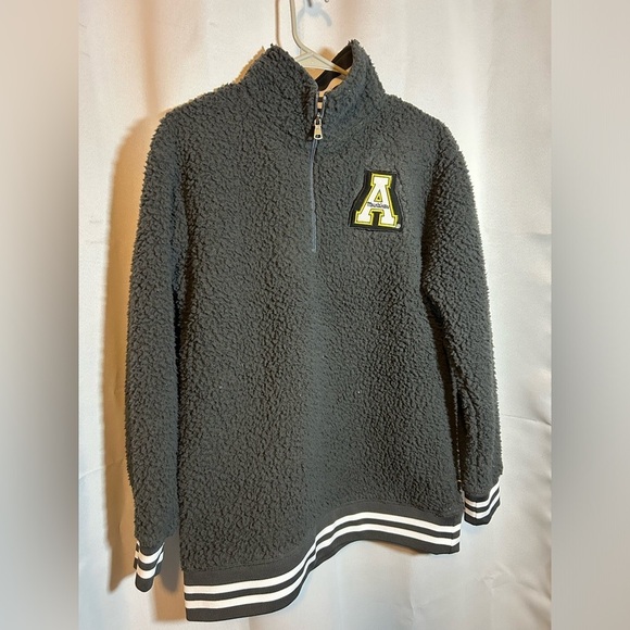 Appalachian State ASU Mountainees M Sherpa fuzzy 1-4 zip pullover - Picture 1 of 5